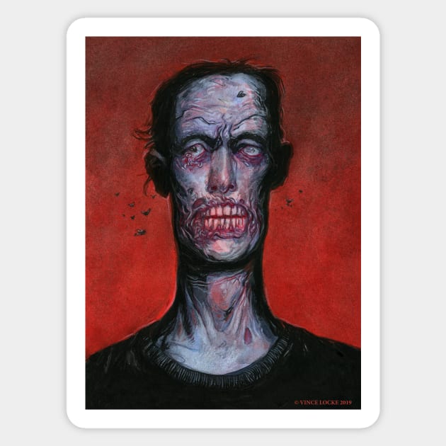 Zombie Portrait Sticker by VinceLocke